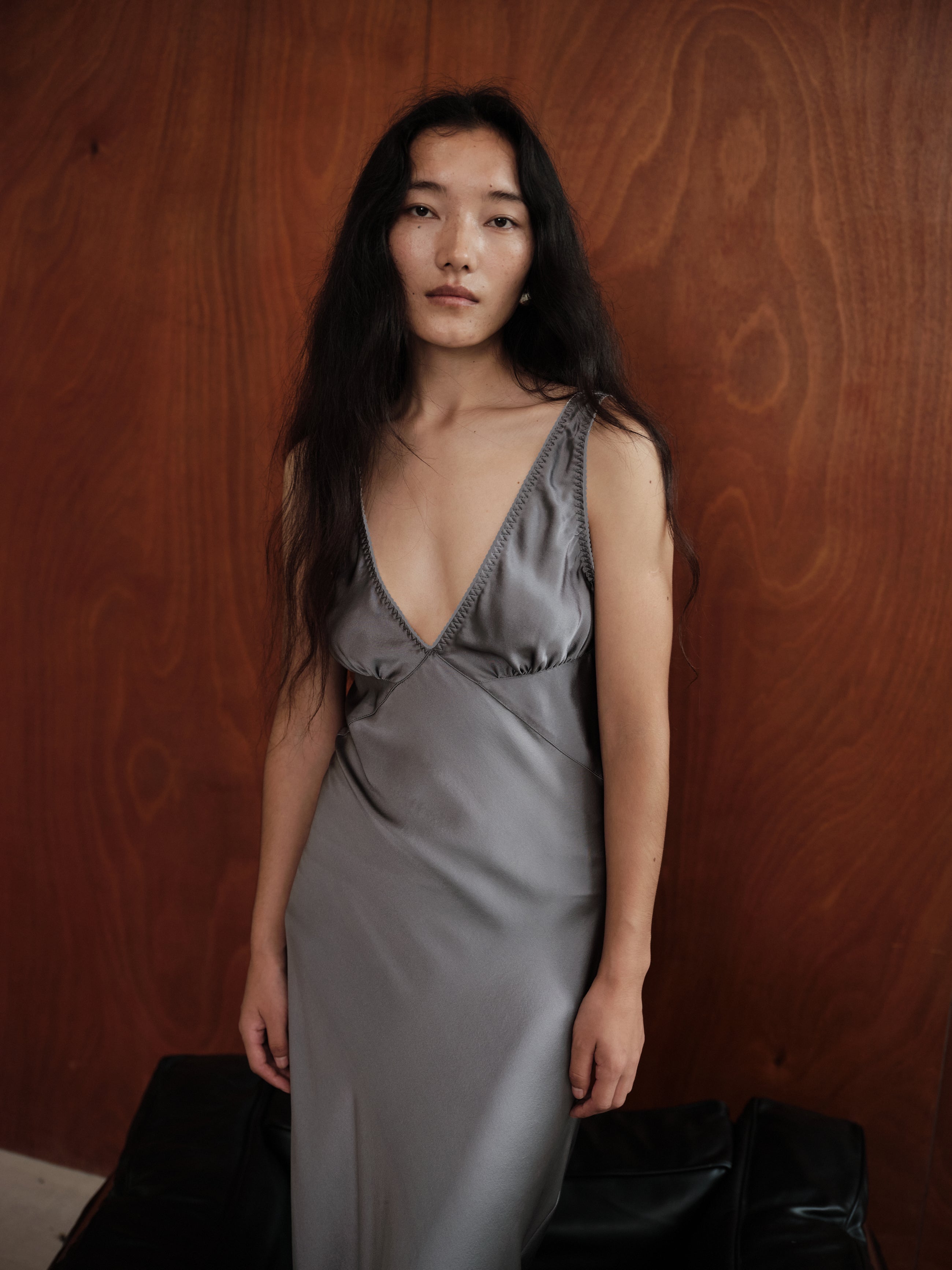 INFATUATED SILK MAXI DRESS